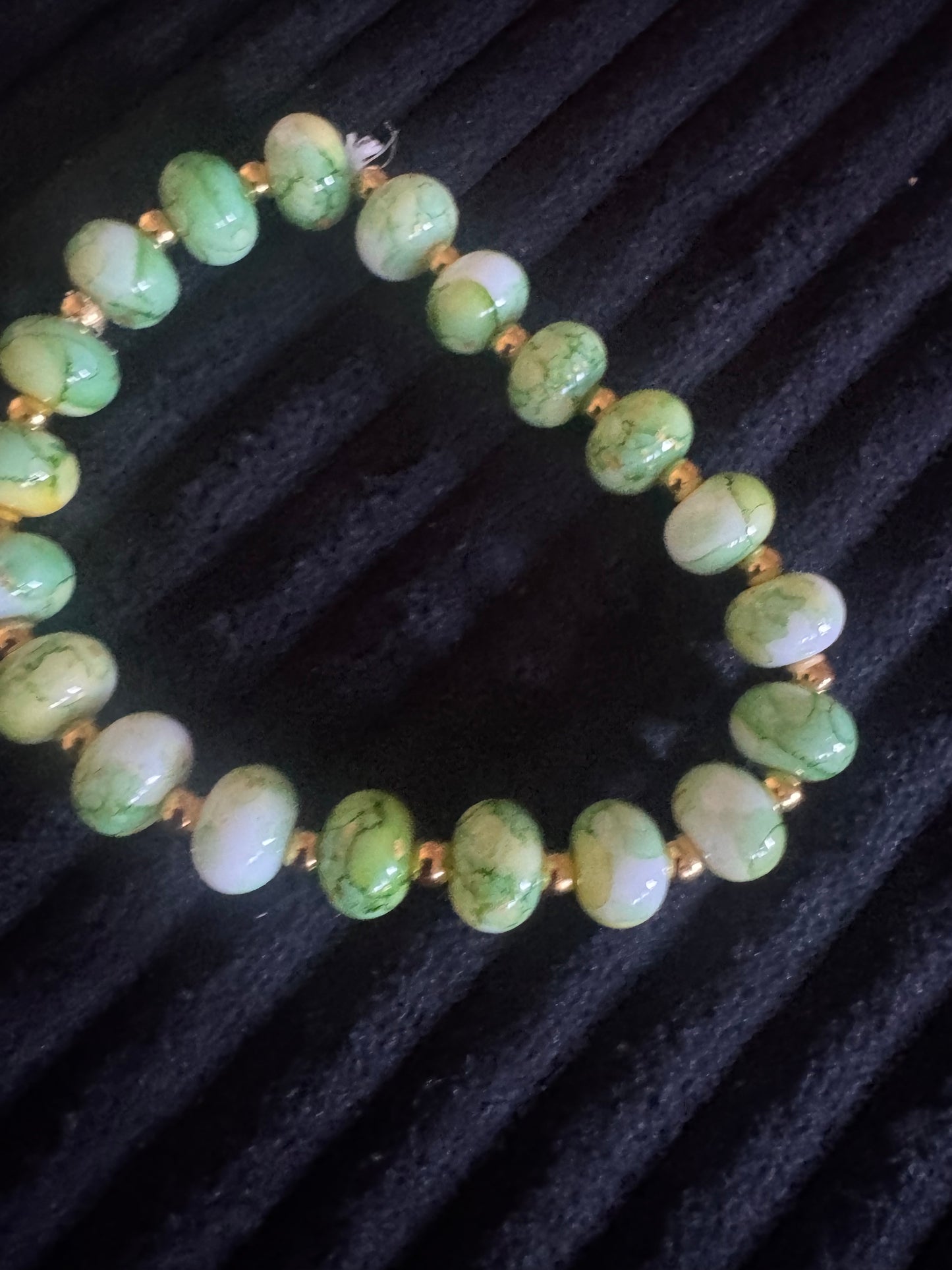Mosaic Oil Glass Stretch Bracelet