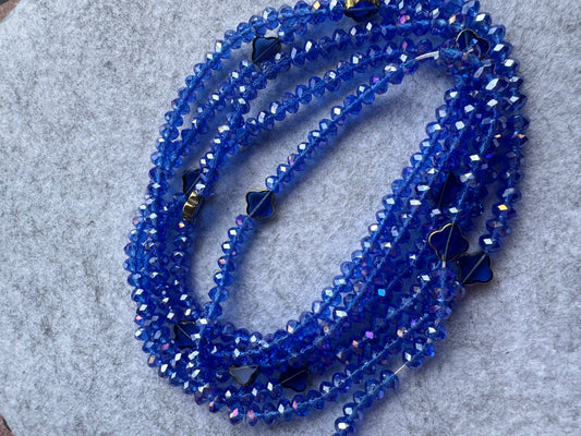 Blue Clover Crystal Waist Beads