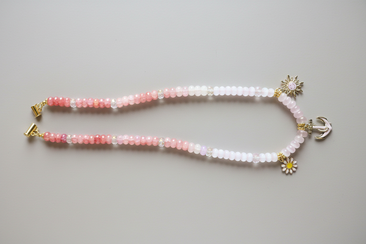Pink Necklace flat